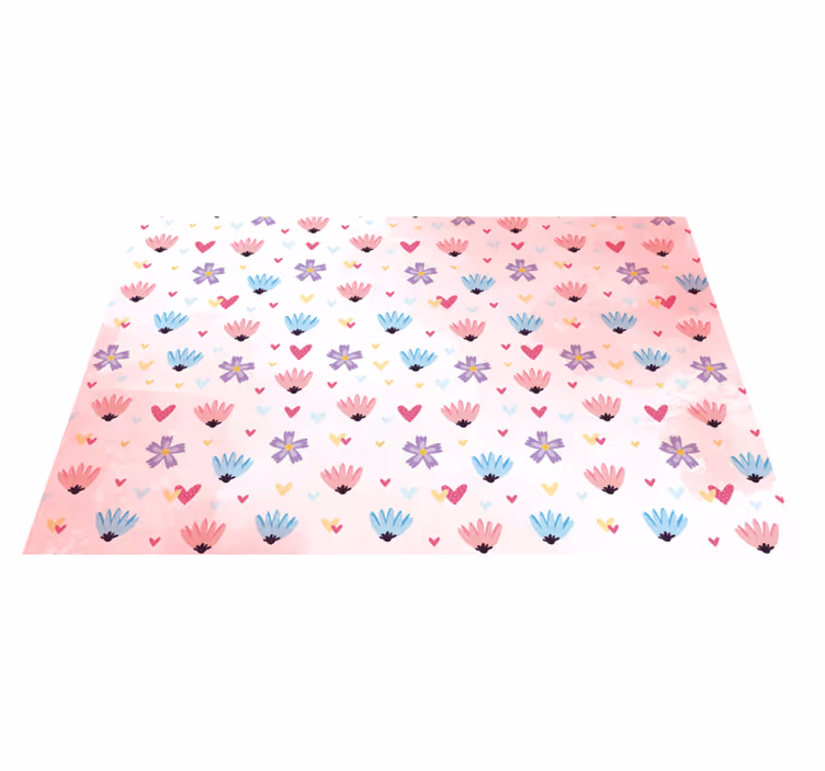 Set de table design enfant motifs de cœurs fleuris - TenStickers
