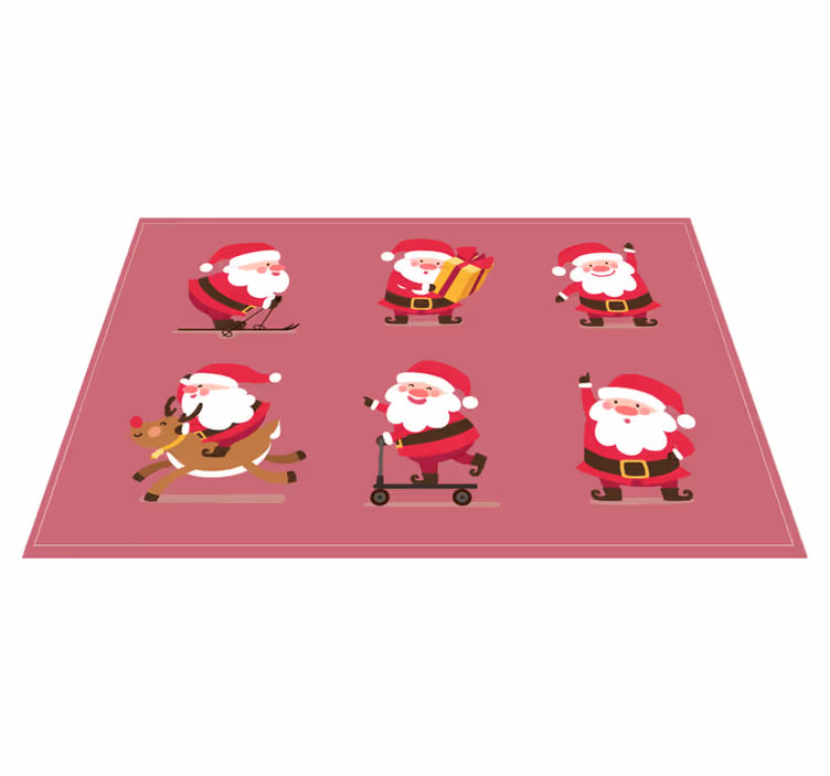 Set de table noel 6 jolie clause de père noël - TenStickers