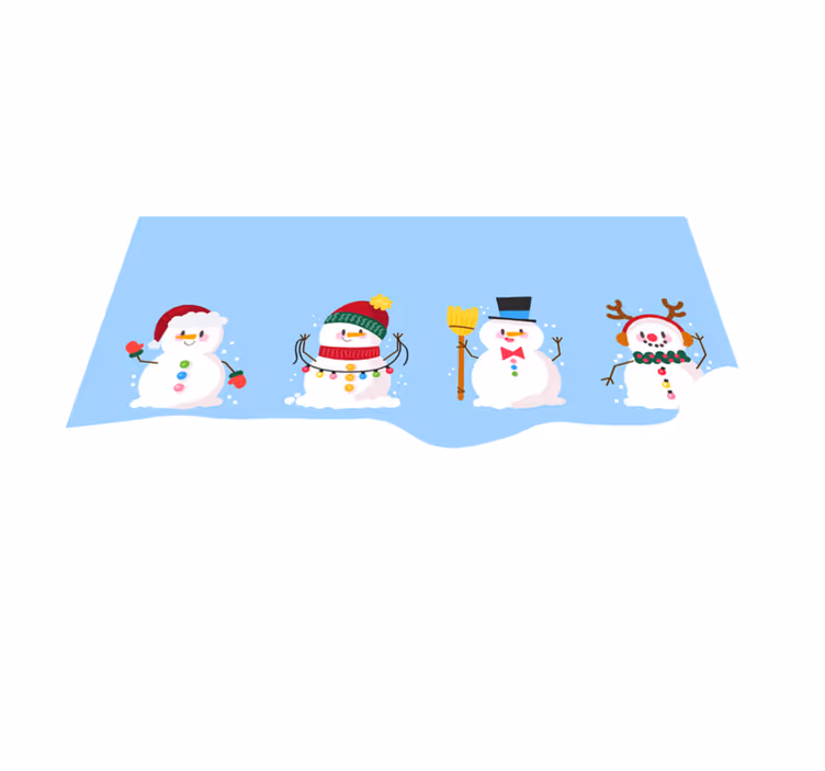 Set de table noël collection de bonhommes de neige - TenStickers