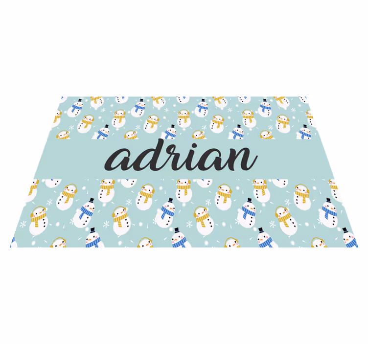 Set de table noel Bonhomme de neige personnalisé - TenStickers