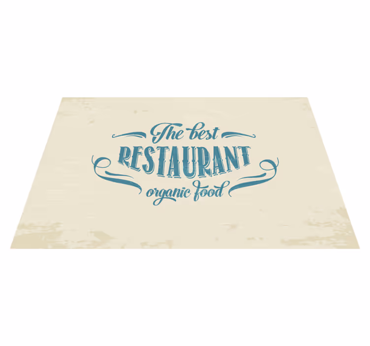 Set de table design citation restaurant nourriture bio - TenStickers