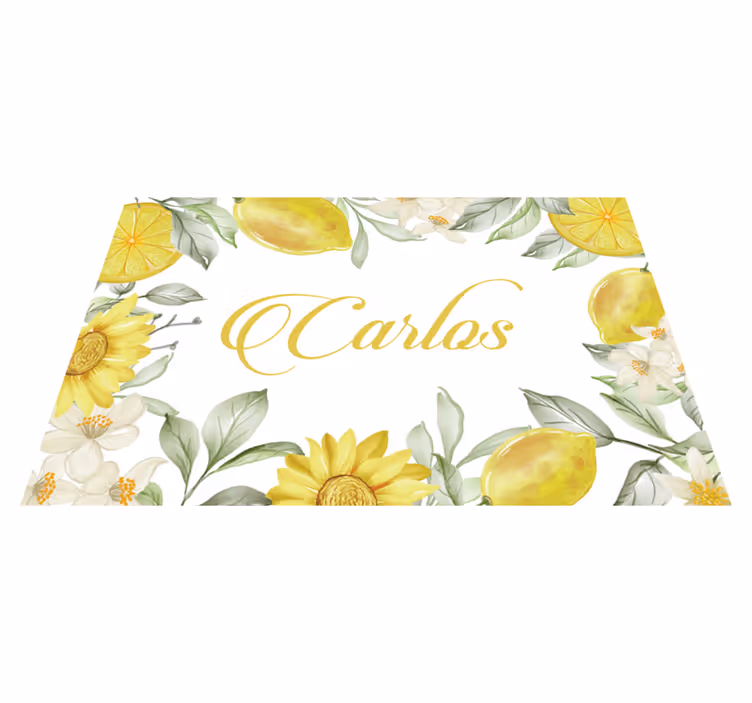 Set de table design arrangement floral citron - TenStickers