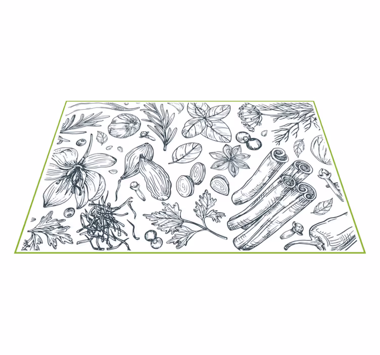 Set de table design bois motif herbe - TenStickers