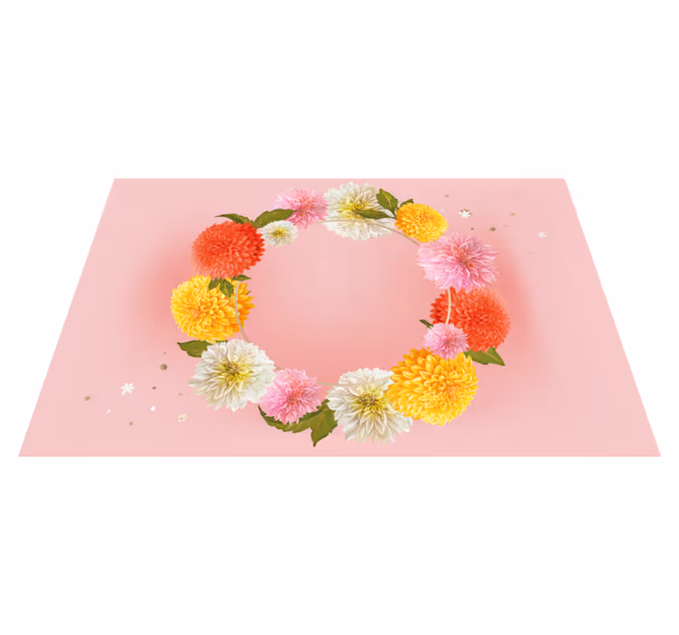 Set de table original accent floral rond - TenStickers