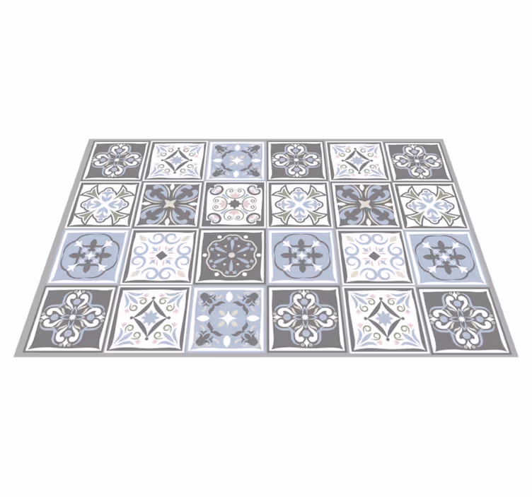 Set de table design bois motifs de carreaux ornés - TenStickers