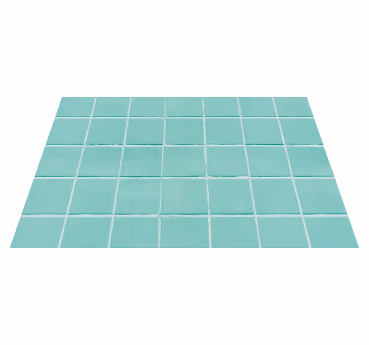 Set de table design bois surface carrelée turquoise - TenStickers