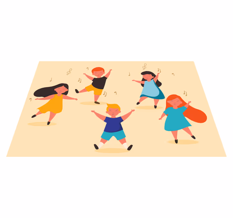 Set de table design enfant danseurs joyeux - TenStickers