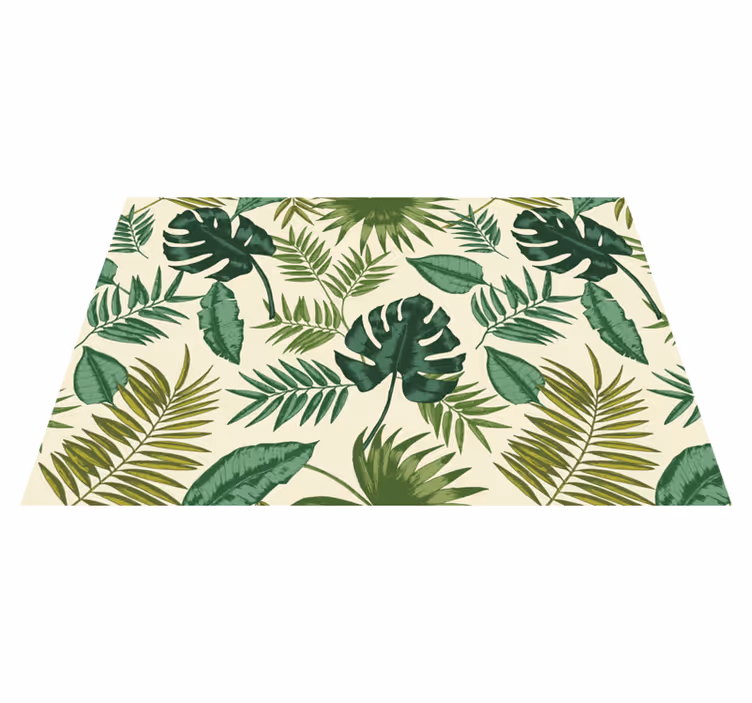 Set de table design bois motif tropical feuillu - TenStickers