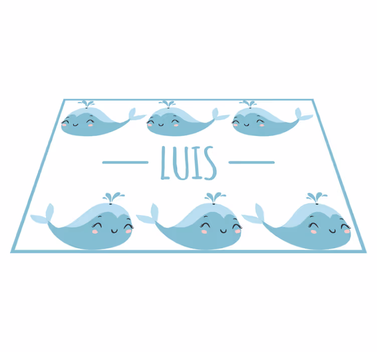 Set de table design enfant motifs de baleines joyeuses - TenStickers