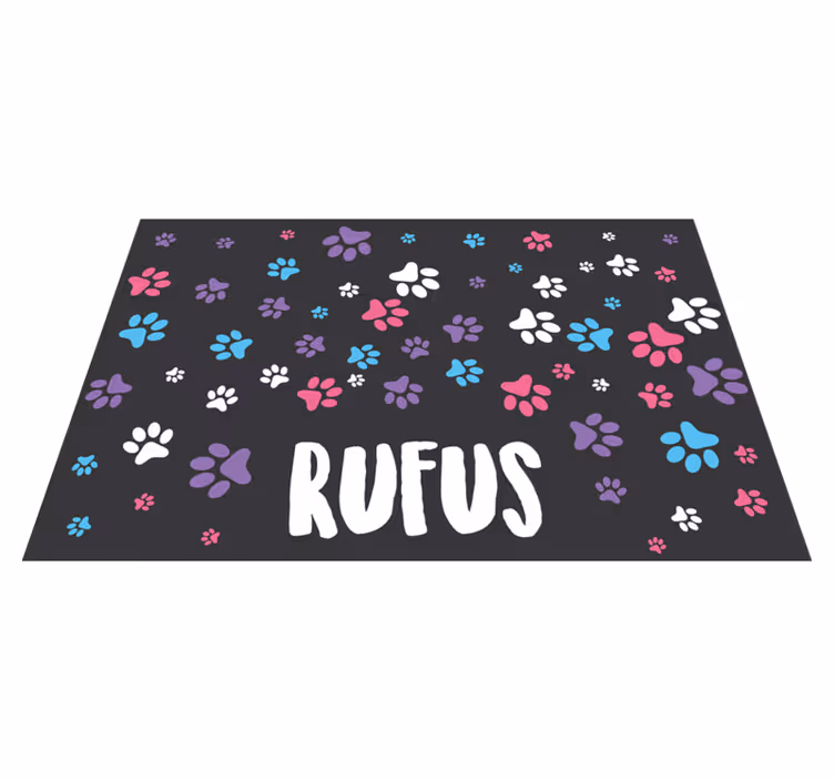 Set de table design nom Impression de patte - TenStickers