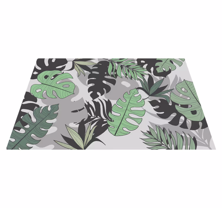 Set de table design bois motif feuilles tropicales - TenStickers