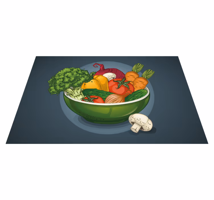 Set de table original bol de légumes colorés - TenStickers