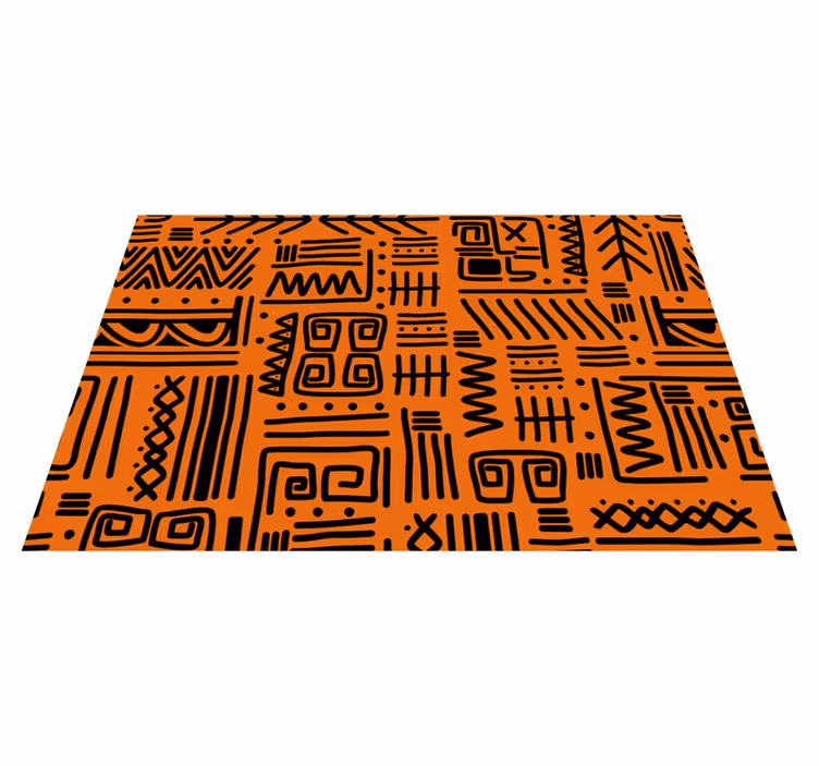 Set de table design bois motif abstrait noir - TenStickers