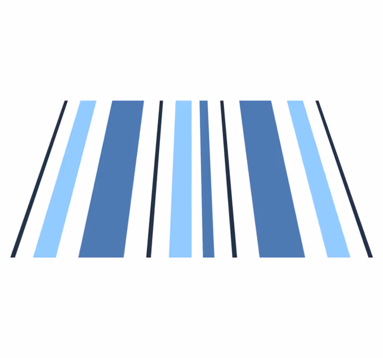 Set de table moderne en rayures bleues - TenStickers