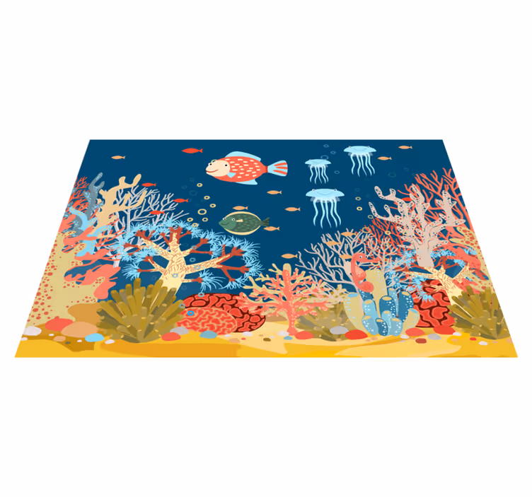 Set de table moderne scène de coraux sous-marins - TenStickers