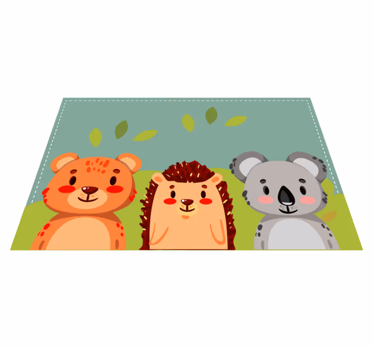 Set de table design enfant amis animaux mignons - TenStickers