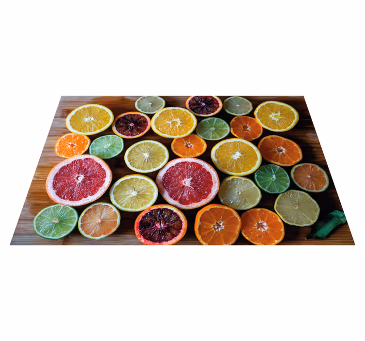 Set de table original arrangement de fruits agrumes - TenStickers