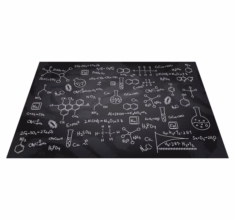 Set de table original impression d'équation chimique - TenStickers