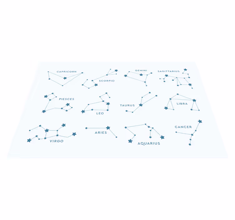 Set de table design citation carte des constellations - TenStickers