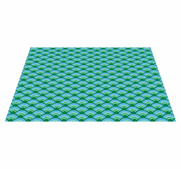 Set de table design bois motif ondulé vert - TenStickers