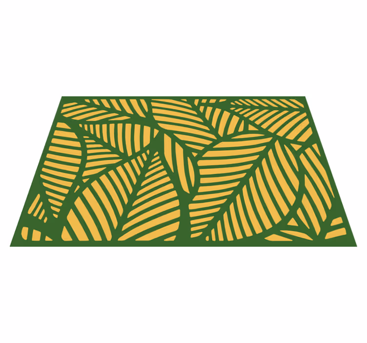 Set de table design bois motif feuilles - TenStickers