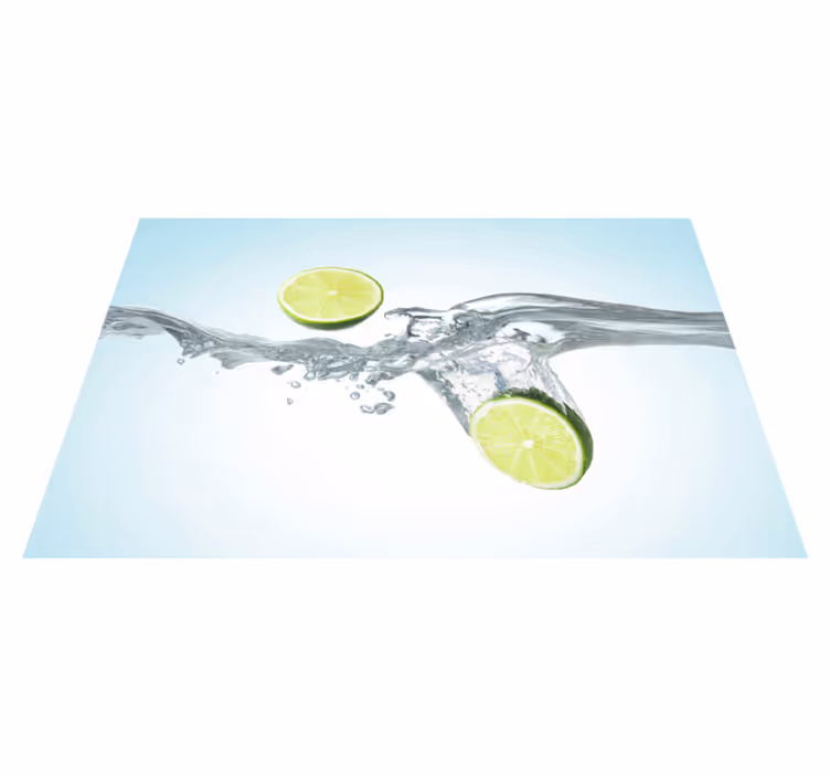 Set de table design bois éclaboussures de citrons - TenStickers