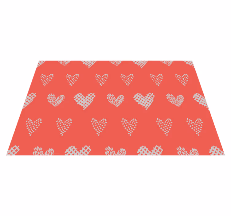 Set de table design bois motif cœur - TenStickers
