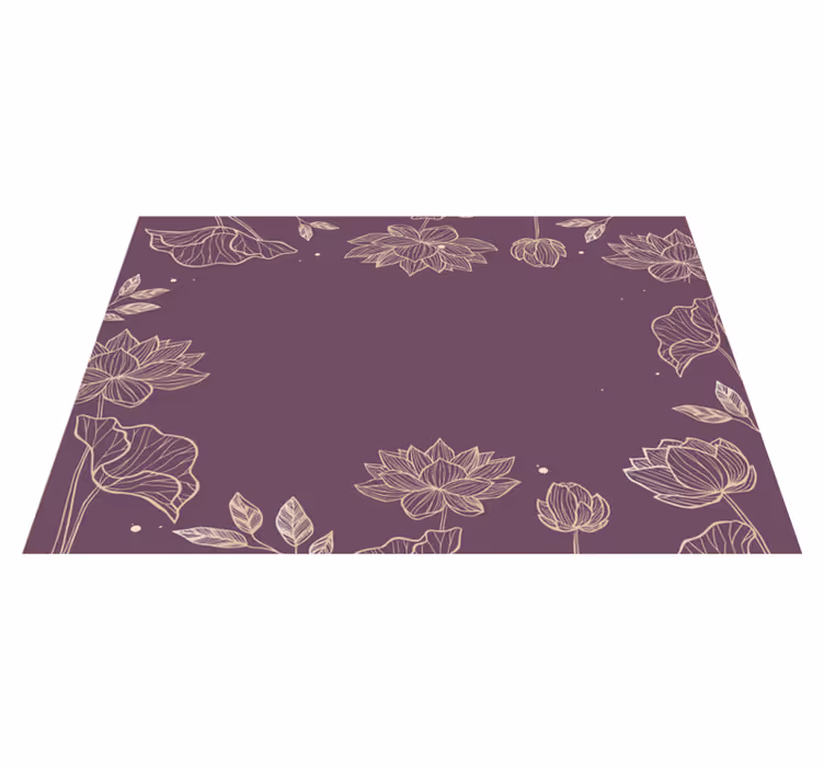 Set de table design élégant motif floral lotus - TenStickers