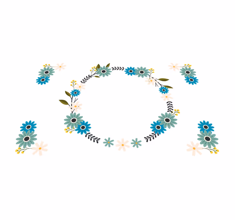 Set de table original cadre floral décoratif - TenStickers