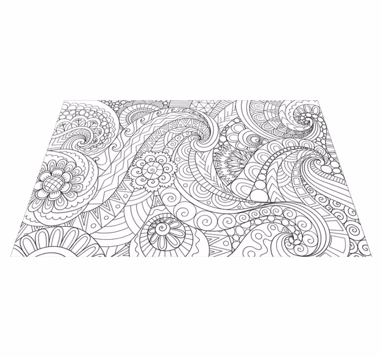 Set de table design bois motifs linéaires complexes - TenStickers