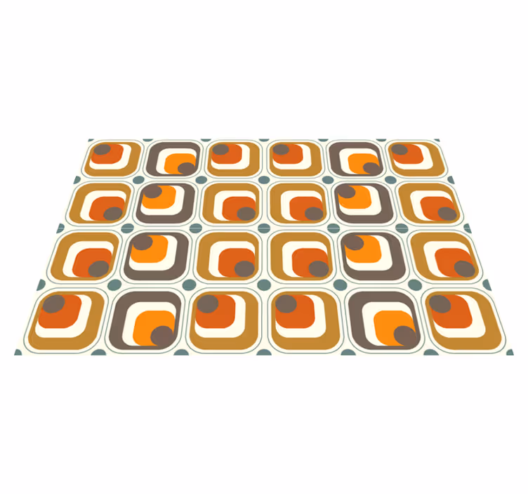 Set de table moderne à motifs rétro carrés - TenStickers