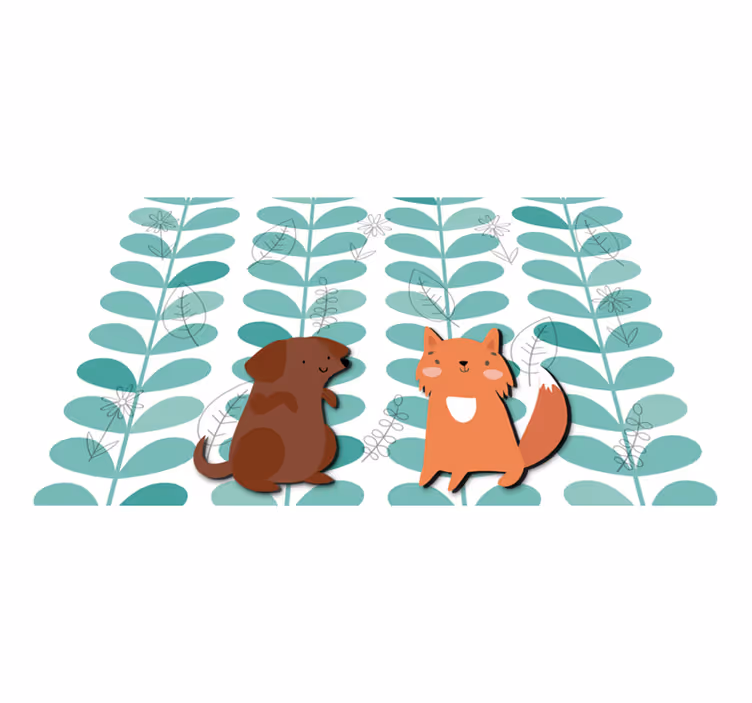 Set de table design enfant compagnons animaux mignons - TenStickers