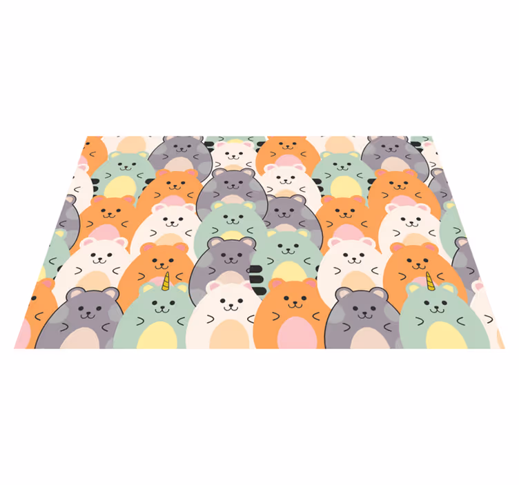Set de table design enfant visages d'animaux adorables - TenStickers