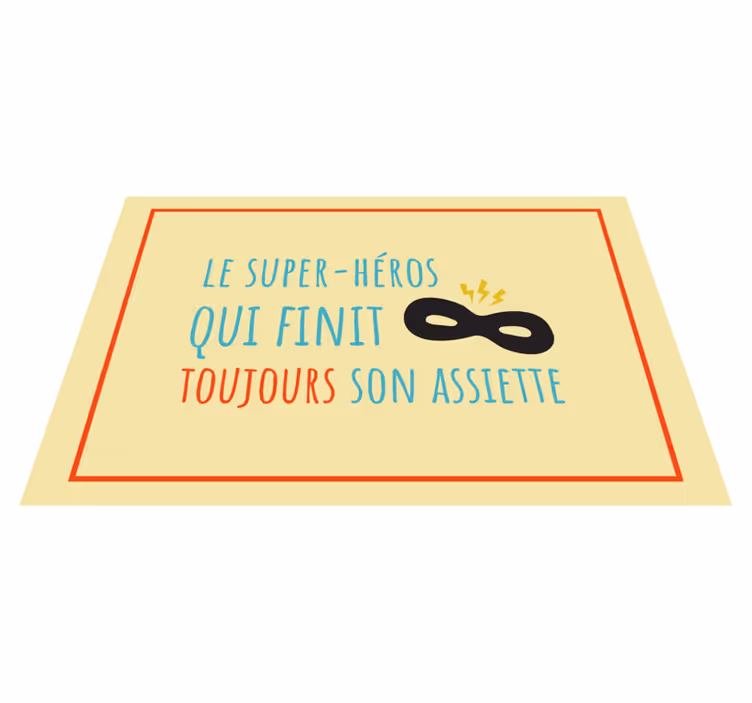 Set de table design enfant inspiration super-héros - TenStickers