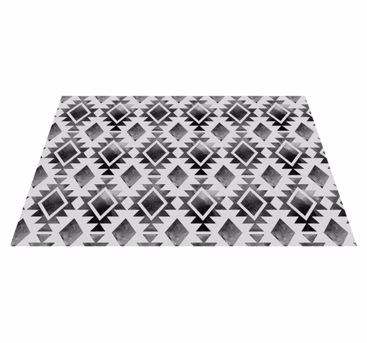 Set de table design bois motif géométrique monochrome - TenStickers