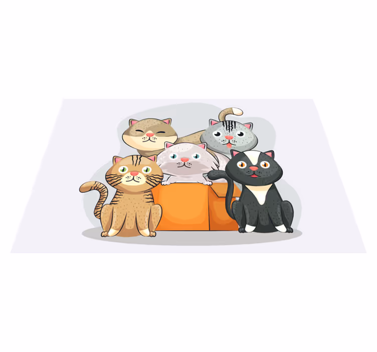 Set de table design enfant visages de chats mignons - TenStickers