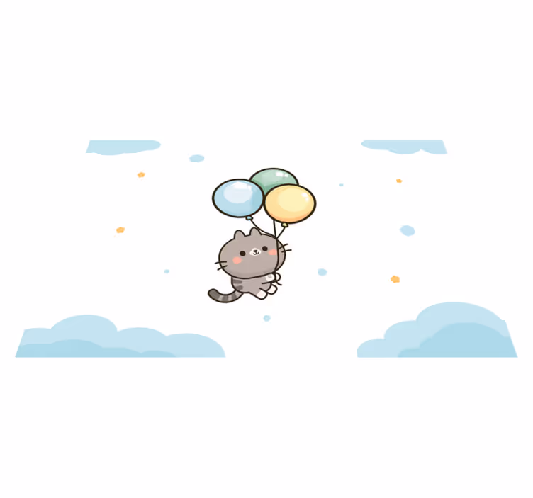 Set de table design enfant ballons de chats mignons - TenStickers