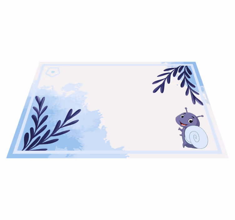Set de table design enfant escargot avec feuilles - TenStickers