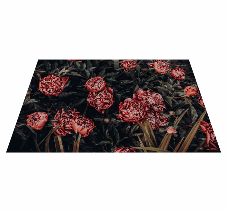 Set de table design bois affichage floral vibrant - TenStickers