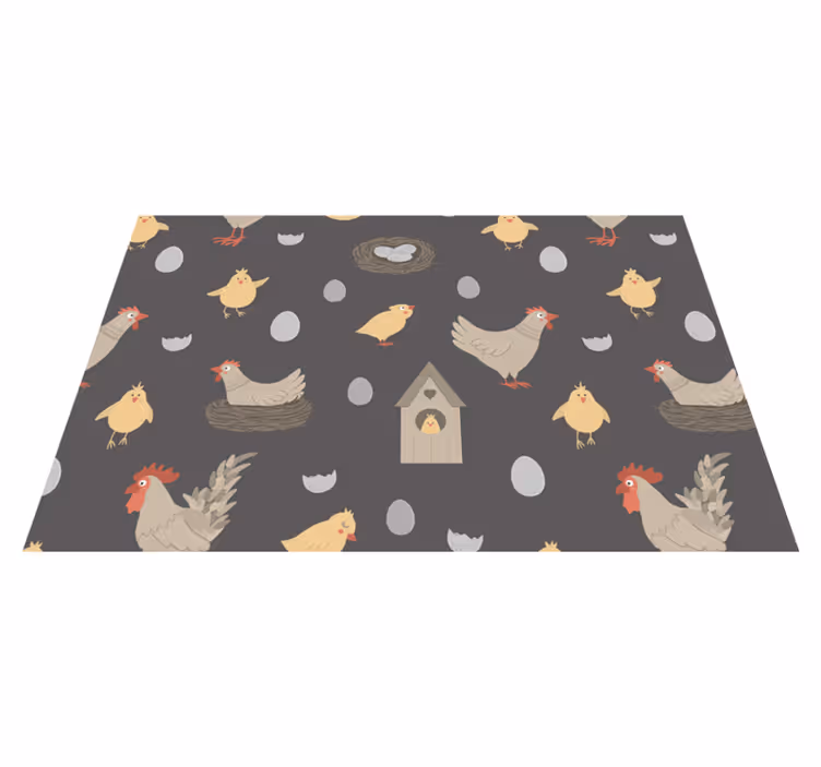 Set de table design enfant volaille de la ferme charmante - TenStickers