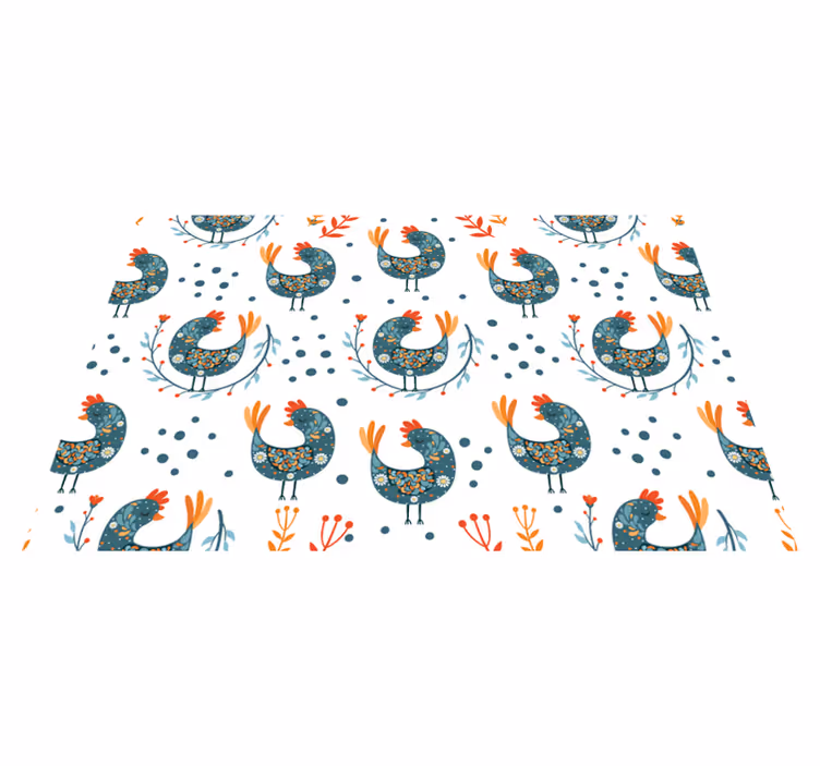 Set de table original motif de coq coloré - TenStickers
