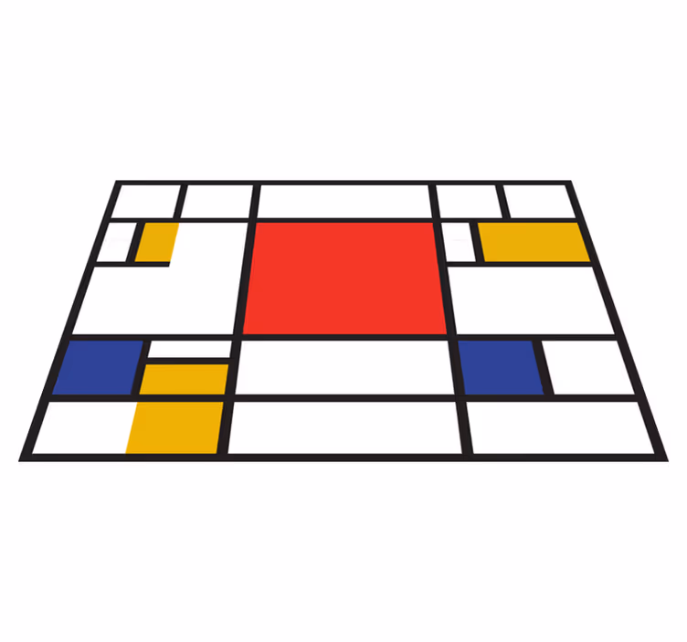 Set de table original art géométrique Mondrian - TenStickers