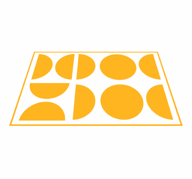 Set de table original Demi-cercles jaunes - TenStickers