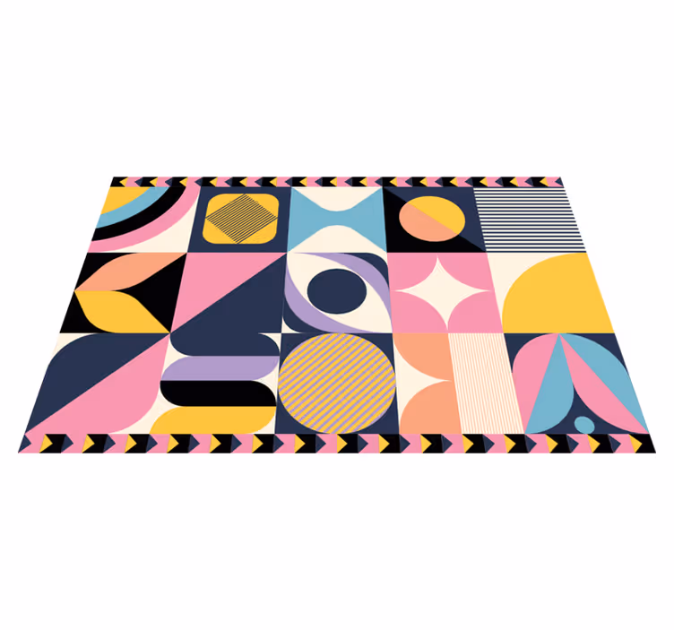 Set de table moderne bloc de couleurs géométriques - TenStickers