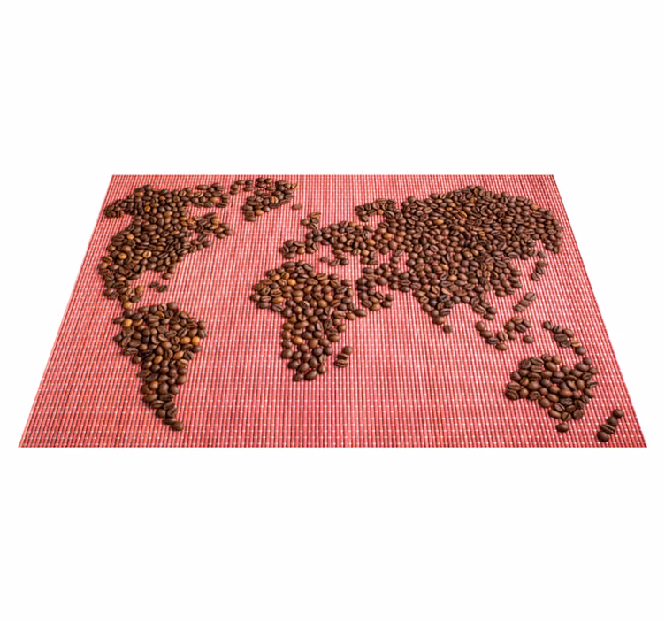 Set de table original carte du monde café - TenStickers