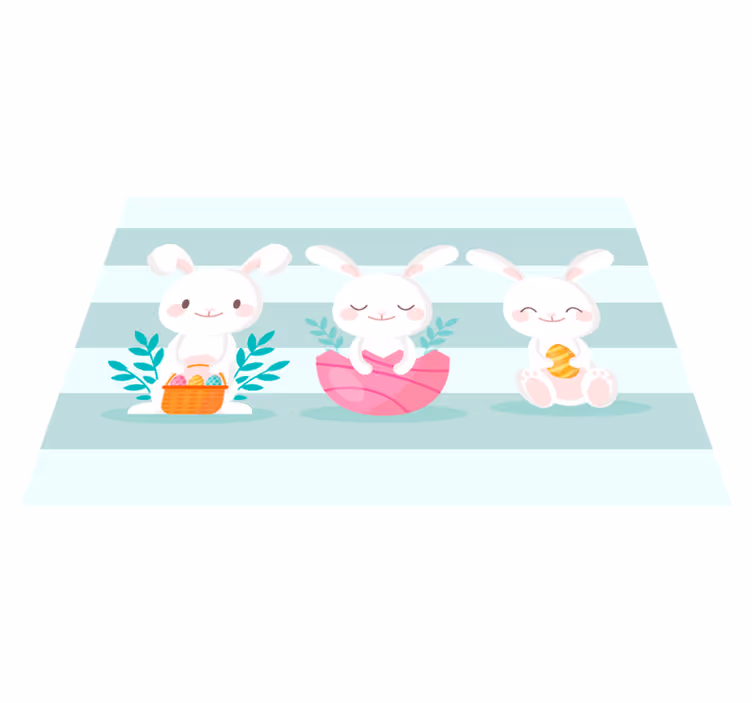 Set de table design enfant personnages lapins mignons - TenStickers