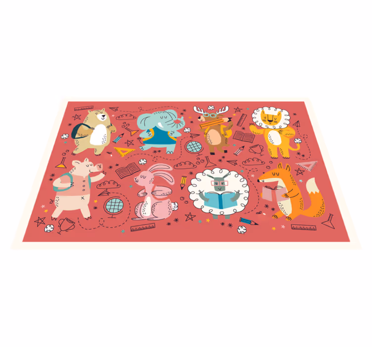 Set de table design enfant amis animaux colorés - TenStickers