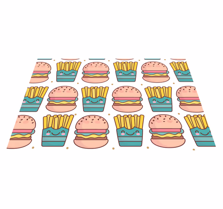 Set de table design enfant motif joyeux burger - TenStickers