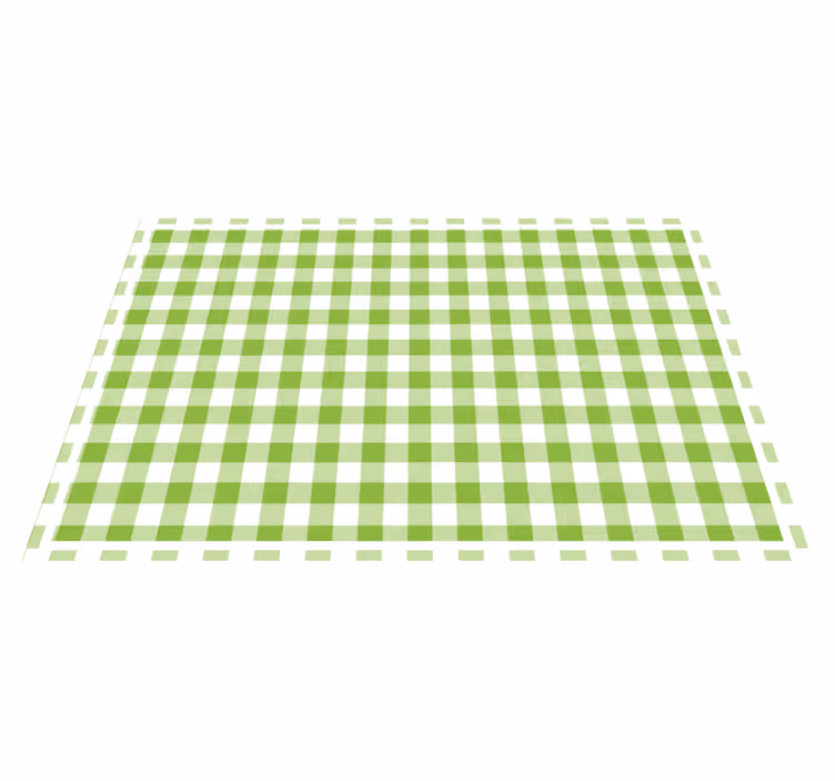 Set de table design bois motif vichy vert - TenStickers