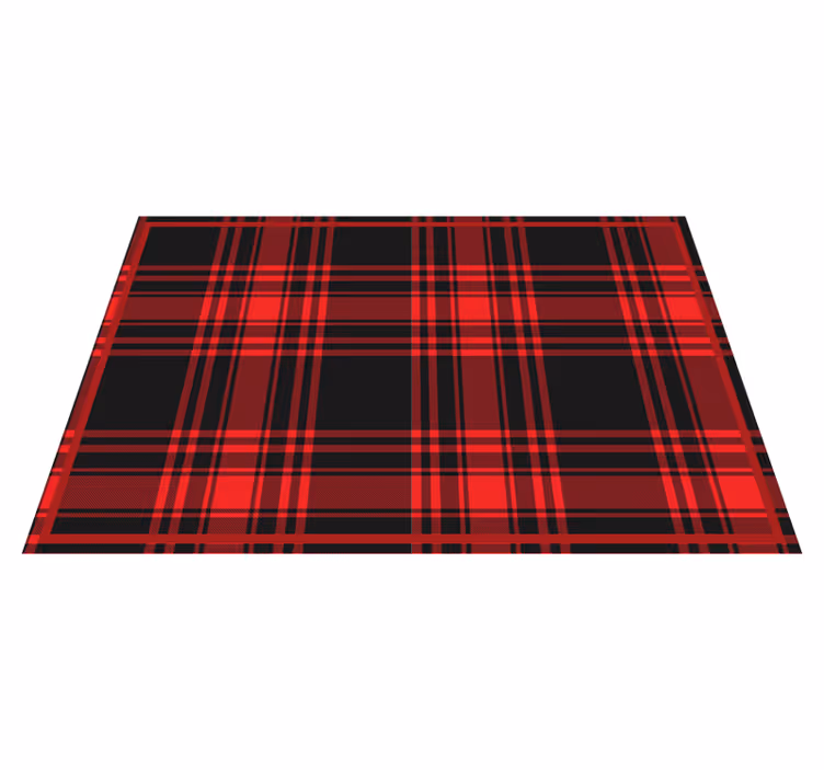 Set de table design bois motif tartan - TenStickers